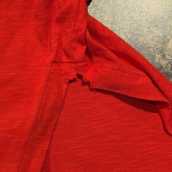 Polo Ralph Lauren Dress Minimalist Preppy Casual Logo Pocket Midi Red Medium - Picture 7 of 9